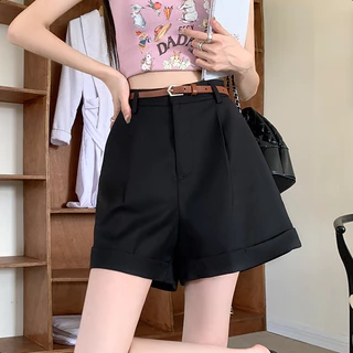 Aurae S-6XL กางเกงขาสั้นเอวสูงสำหรับผู้หญิง ทรงหลวม สบายๆ เหมาะสมในฤดูร้อน