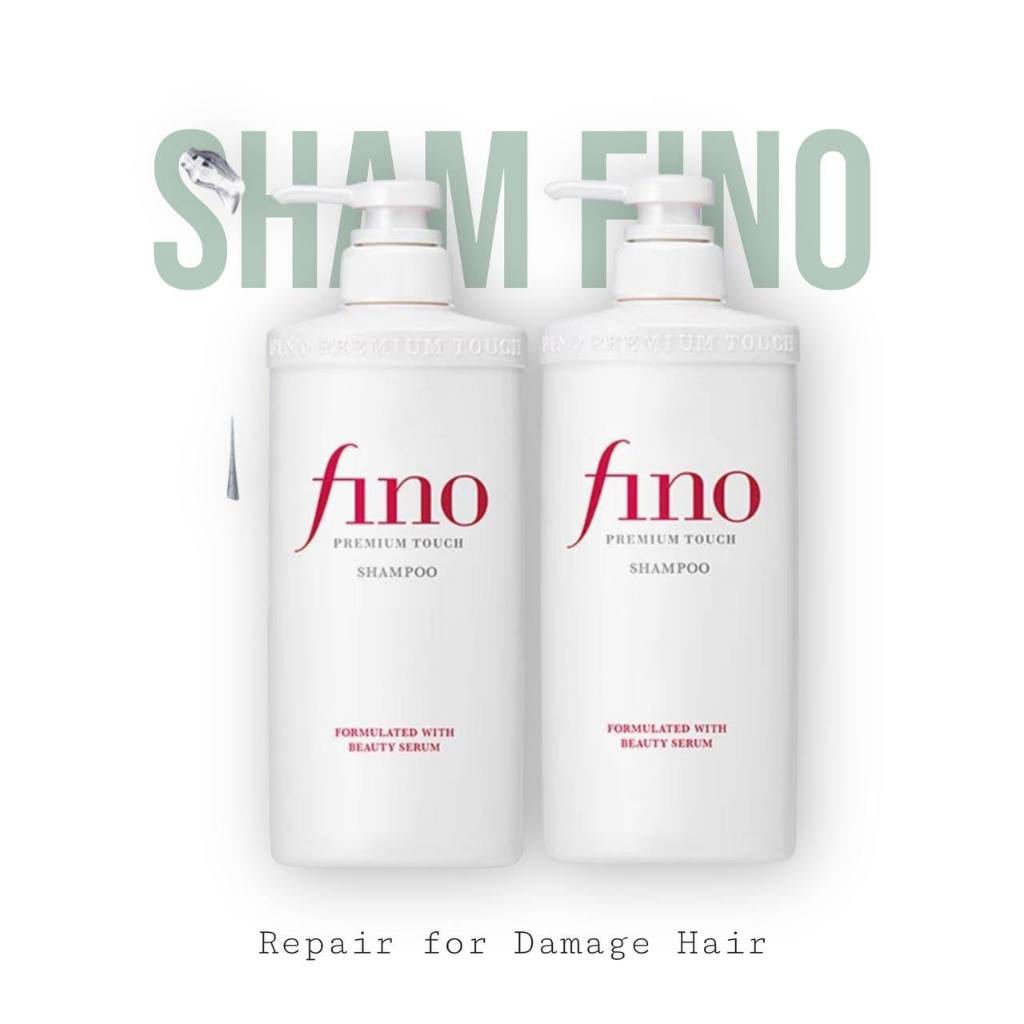Fino Shampoo 550ml ช่วยซ่อมแซมผมเสีย ผมนุ่มลื่นสุขภาพดี ซ่อมแซมและฟื้นฟูเส้นผมแห้งเสีย