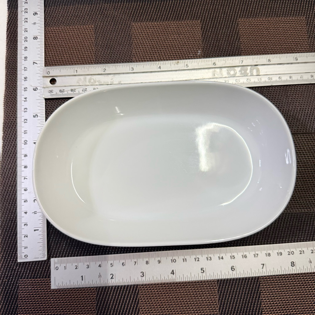 ชามเซรามิกทรงรี Kuwait Airways สีขาว ของแท้ สินค้ามือสอง งานสายการบิน สำหรับสายสะสมของการบิน