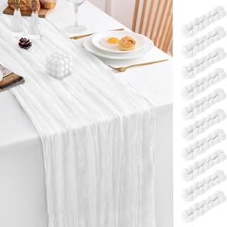 【จัดส่งใน 24 ชั่วโมง】ผ้าปูโต๊ะ ตกแต่งโต๊ะแต่งงาน 90*180/300c…