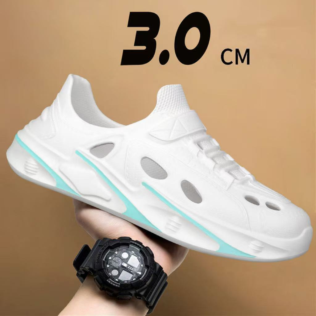 FOYA SHOES รองเท้าแตะเกาหลีผู้หญิง - 3 ซม.ความสะดวกสบายอ่อน, บล็อกสี, EVA หายใจ Quick-Dry