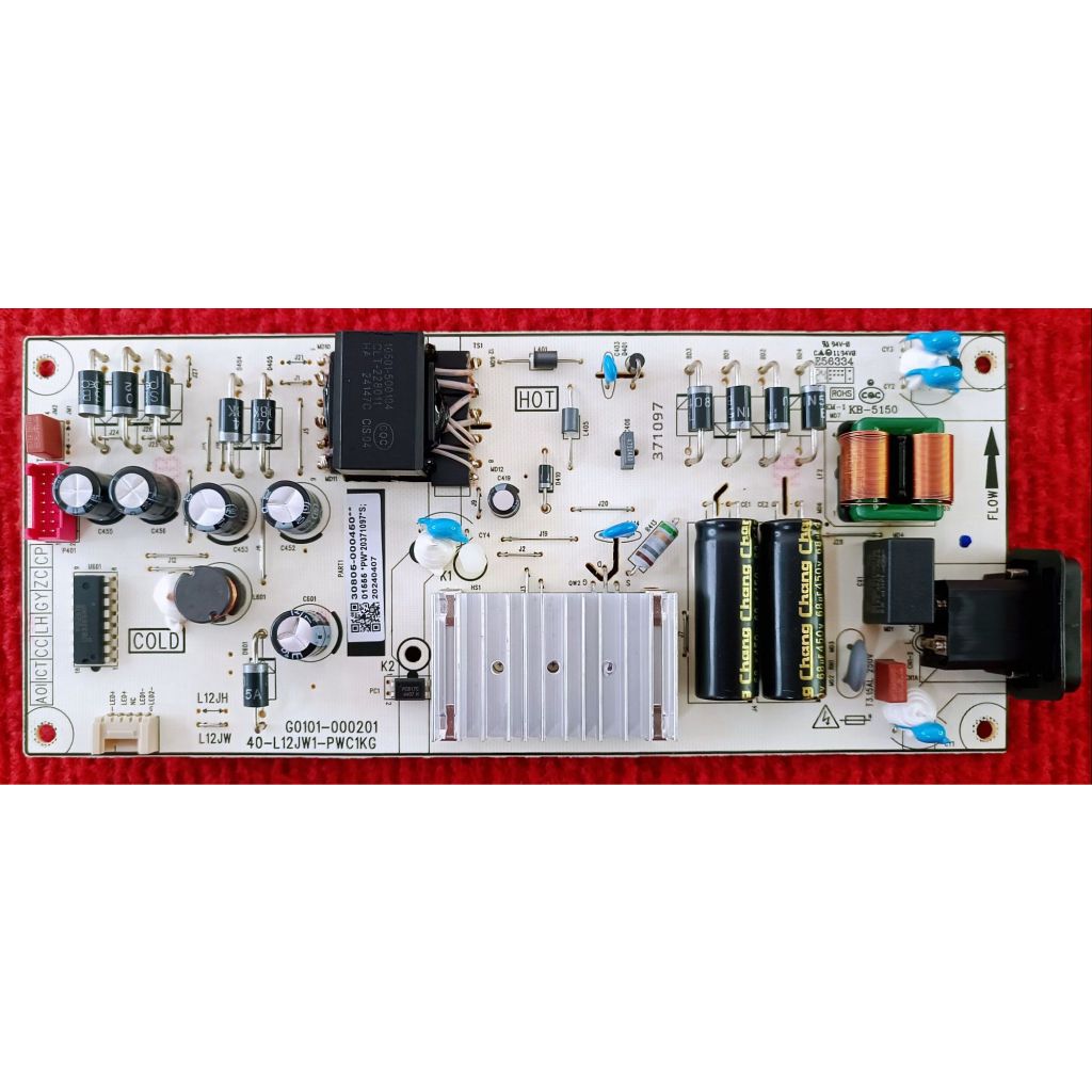 เพาเวอร์ซัพพลายทีวี TCL รุ่น 43P79B , 43P755 , 43C655 พาสบอร์ด 40-L12JW1-PWC1KG อะไหล่แท้ ของถอดจากเ