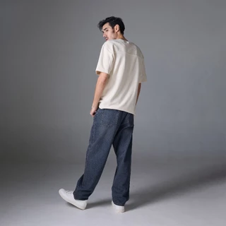 Jack Russel - Men Jeans กางเกงยีนส์ผู้ชาย ทรงขาบาน - Klassik J-6001/RB Baggy Low Rise Wide Leg Rust Fade