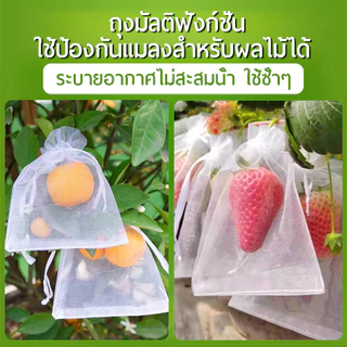 【100อัน】ถุงผ้าไหมแก้ว ถุงตาข่ายไนล่อน ขนาด 9x12ซม. 7x9ซม. ห่อของขวัญ ใช้ซ้ําได้ ถุงไหมแก้ว ถุงใส่ของขวัญ ถุงผ้าห่อผลไม้