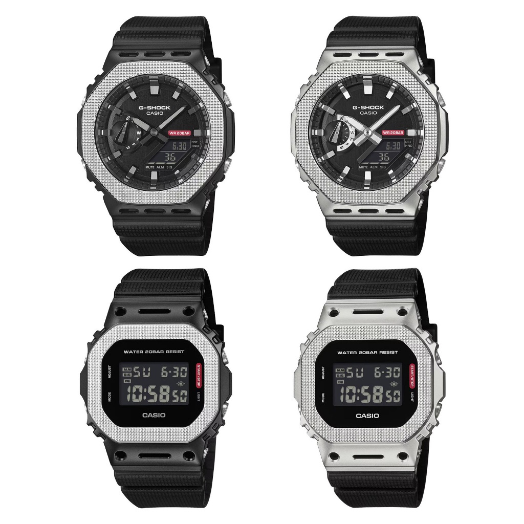 Casio G-Shock สายเรซิน รุ่น GM-5600,GM-2100(GM-5600M-1A,GM-5600BM-1A,GM-2100BM-1A,GM-2100M-1A)
