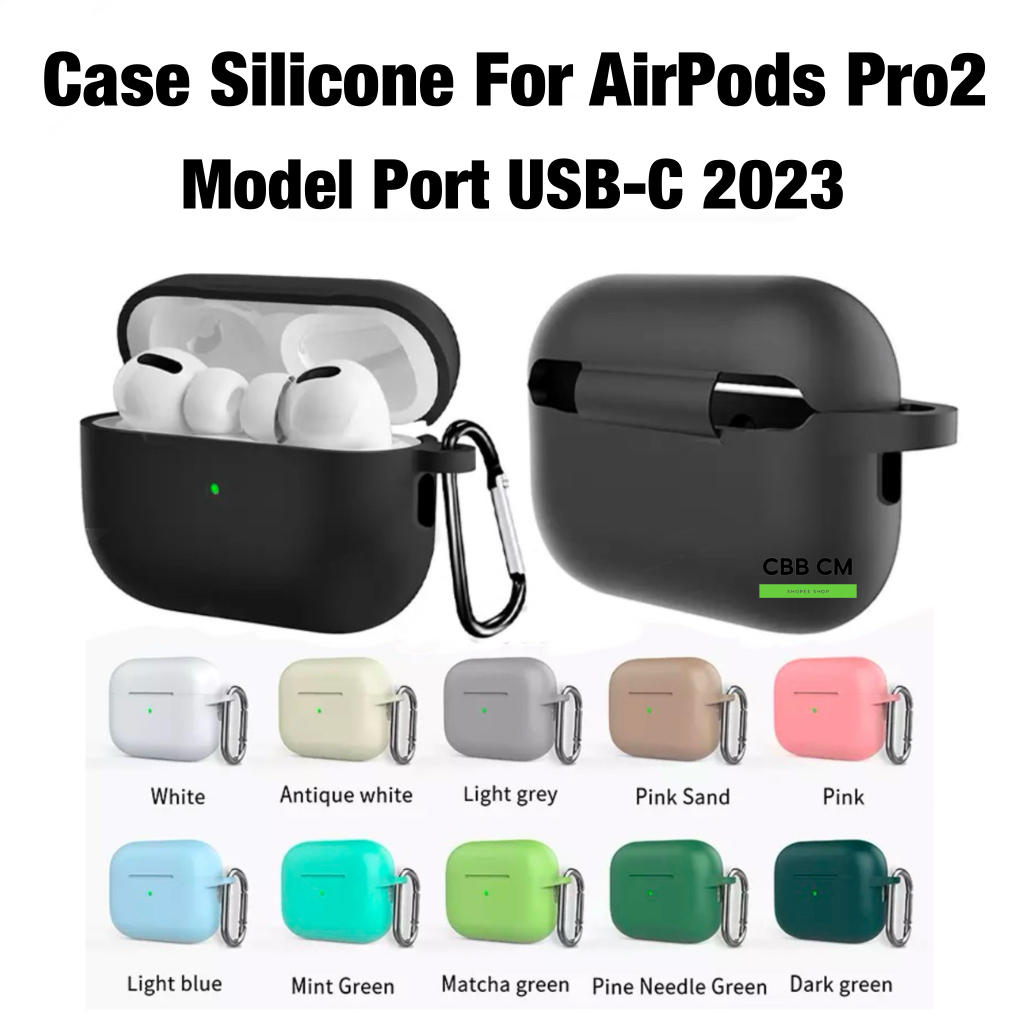 พร้อมส่ง Case Silicone For Airpods Pro2 2023 USB-C เคสหูฟังแอร์พอต กันกระแทก หนา1.8mm