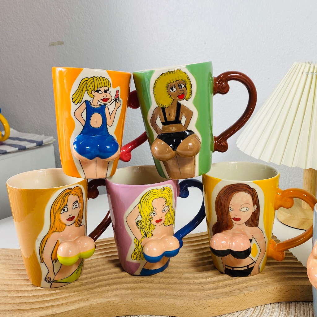 แก้วน้ำ แก้วกาแฟ ตลก ทะลึ่ง ลายแฟนซี ของขวัญแกล้งเพื่อน