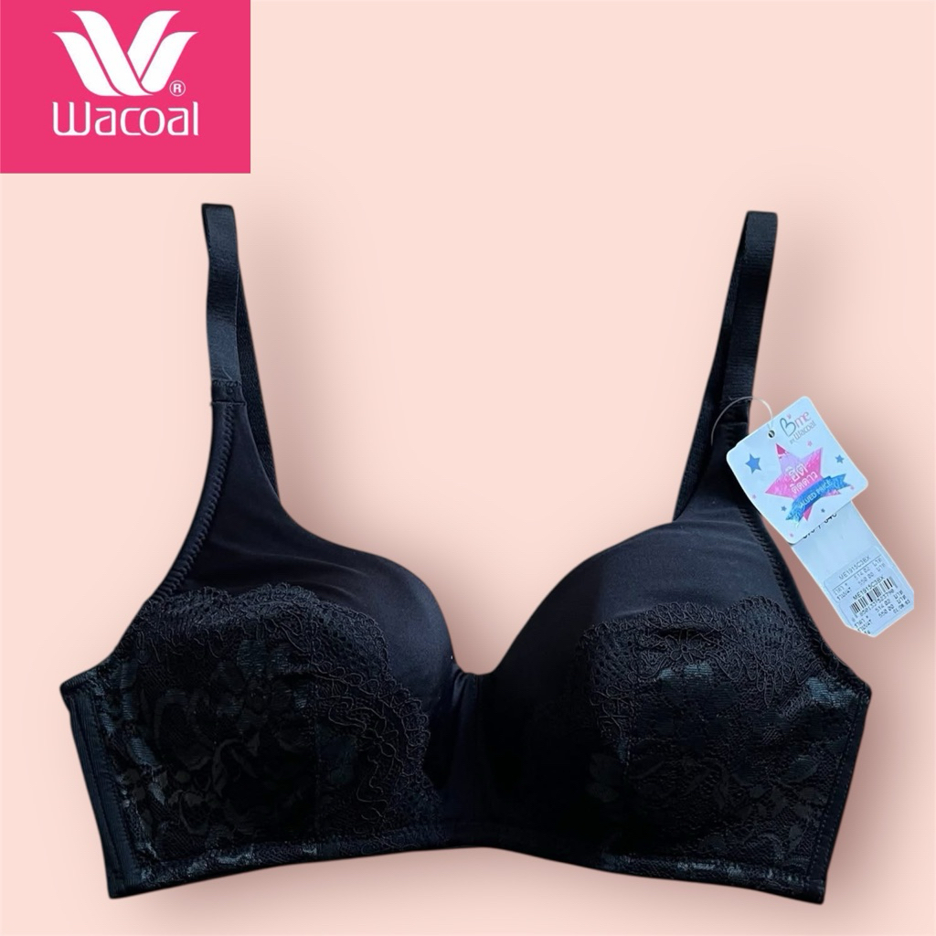 B'me by Wacoal (N0272) ไม่มีโครง2ตะขอ Size:C75/34C,D75/34D,E75/34E