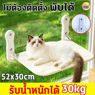 เปลแมวติดกระจก พับเก็บได้ รับน้ำหนักได้ถึง 30 kg. เปลแมว ที่…
