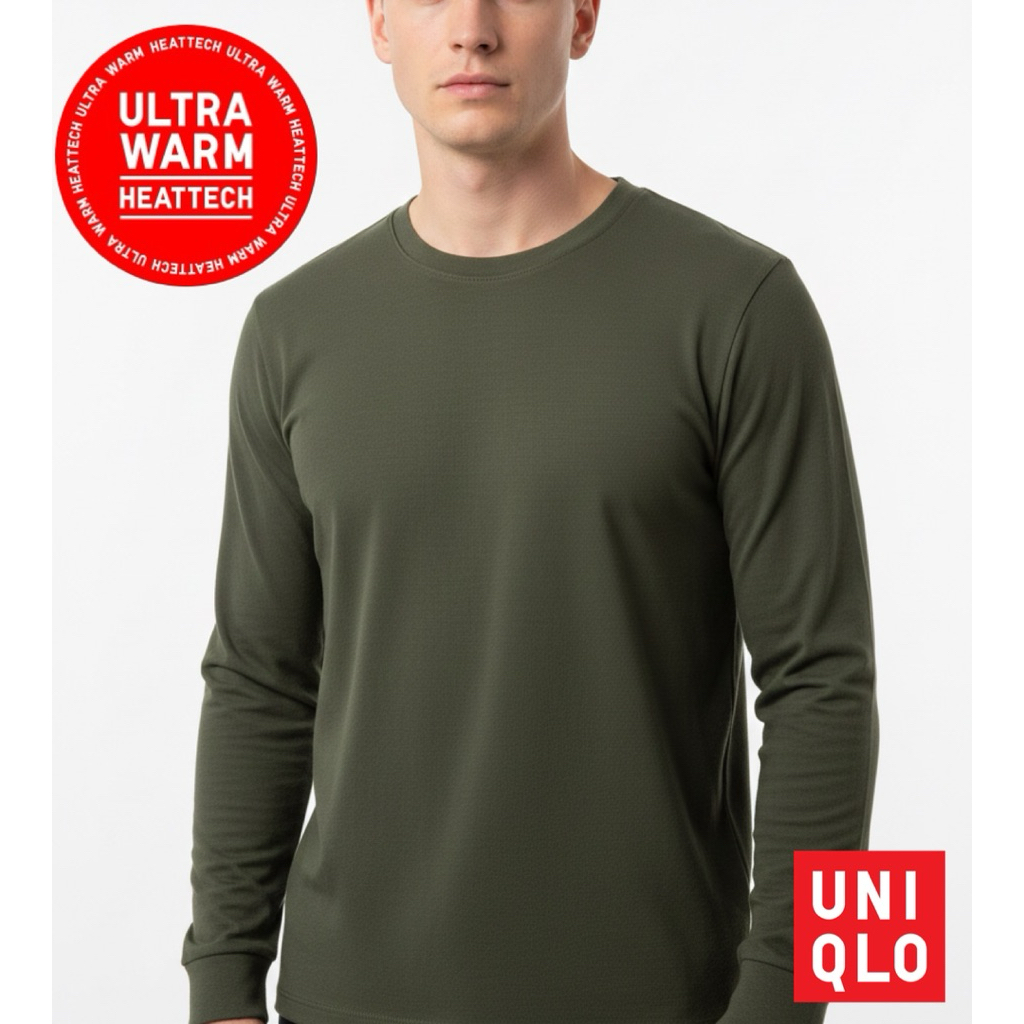 Uniqlo Heattech Ultra Warm สีเขียวชาย (อัลตร้าวอร์ม)