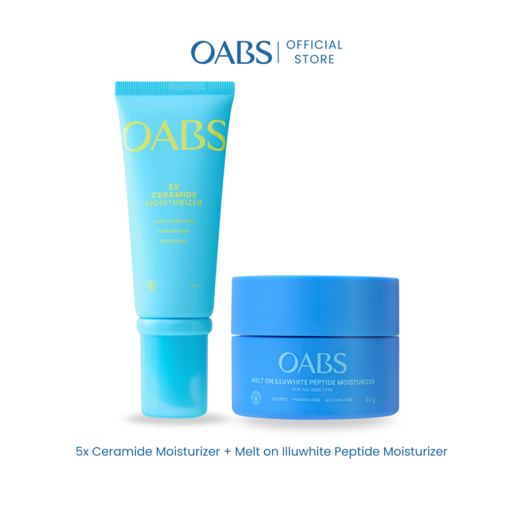 OABS Double moisture Melt on Illuwhite Peptide Moisturizer 30g + 5X Ceramide Moisturizer 50ml