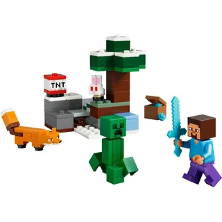 LEGO Minecraft 21583 Steve's Taiga Adventure (79pcs.), Building Blocks, Kids Toy