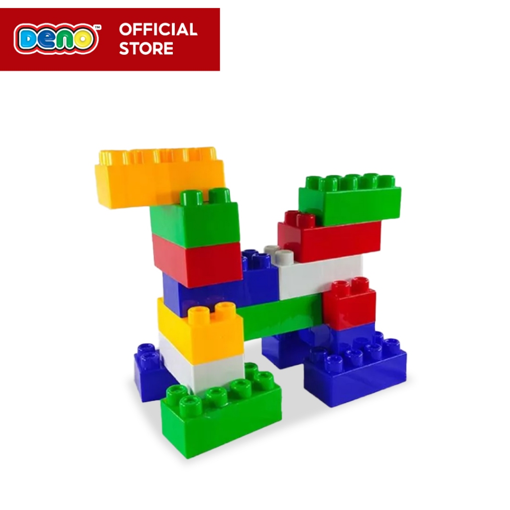 DENO (ดีโน่) ตัวต่อใหญ่ ขนาดจัมโบ้ บล็อกตัวต่ออิสระ ของเล่น16ชิ้นและ 76 ชิ้น