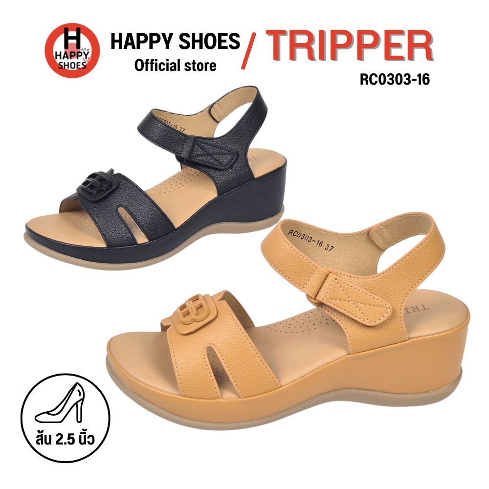 [🥇ทริปเปอร์แท้100%🔢ไซส์ 36-41👠ส้น 2.5 นิ้ว] TRIPPER รุ่น RC0303-16 รองเท้ารัดส้น สำหรับผู้หญิง หนังนุ่ม ใส่สบาย