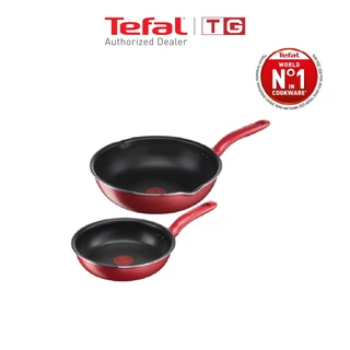 Tefal ชุดกระทะ So Chef รุ่น G135S295 2 ชิ้น ก้นอินดักชั่น กระทะก้นลึกขอบ 2 หยัก ขนาด 28 cm. และ กระทะก้นแบน ขนาด 24 cm.