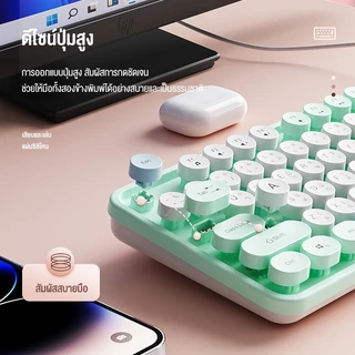OLYPS Keyboard แป้นไทย คีย์บอร์ดมีสาย เสียงเบา โทนสีทันสมัย ป้องกันฝุ่นและน้ำกระเด็น