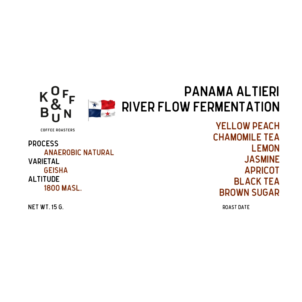 เมล็ดกาแฟคั่ว Panama Altieri River flow fermentation