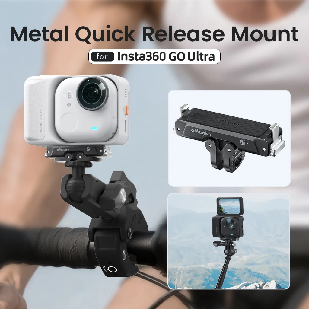 aMagisn GO Ultra Metal Quick Release Mount เพลทสำหรับ กล้องinsta360 GO Ultra thumbnail 3