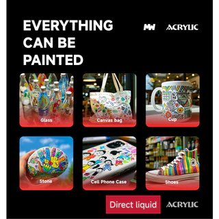 MW ปากกาอะคริลิค 60/80/120/168 สี ปากกามาร์กเกอร์อะคริลิค Acrylic marker กันน้ำ หมึกพิมพ์เนียน หัวนุ่ม อัตราการใช้หมึก