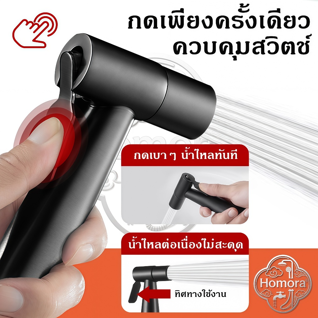 ก๊อกน้ําสเปรย์ชักโครกแรงดันสูง คู่หู 304 สแตนเลส ห้องน้ําในครัวเรือน หัวฉีดแรงดัน ชุดหัวฉีดปืนฉีดน้ําแรงดันสูง