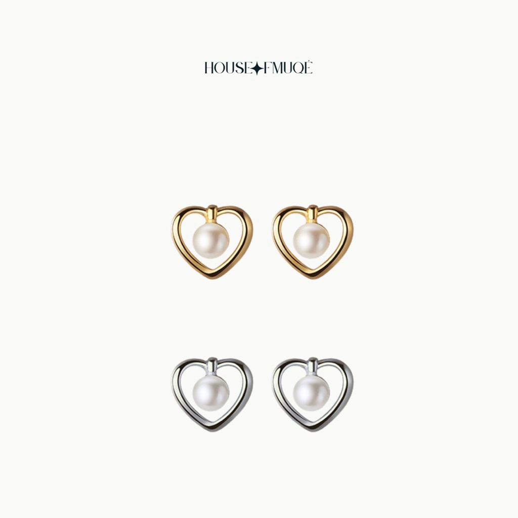HOUSEOFMUQÉ Glow Heart Studs