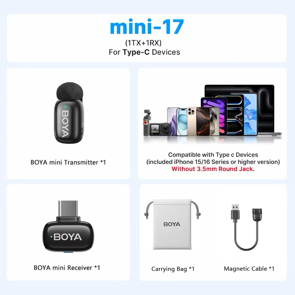 ส่งต่อ!!ไมค์ BOYA mini ของแท้100%