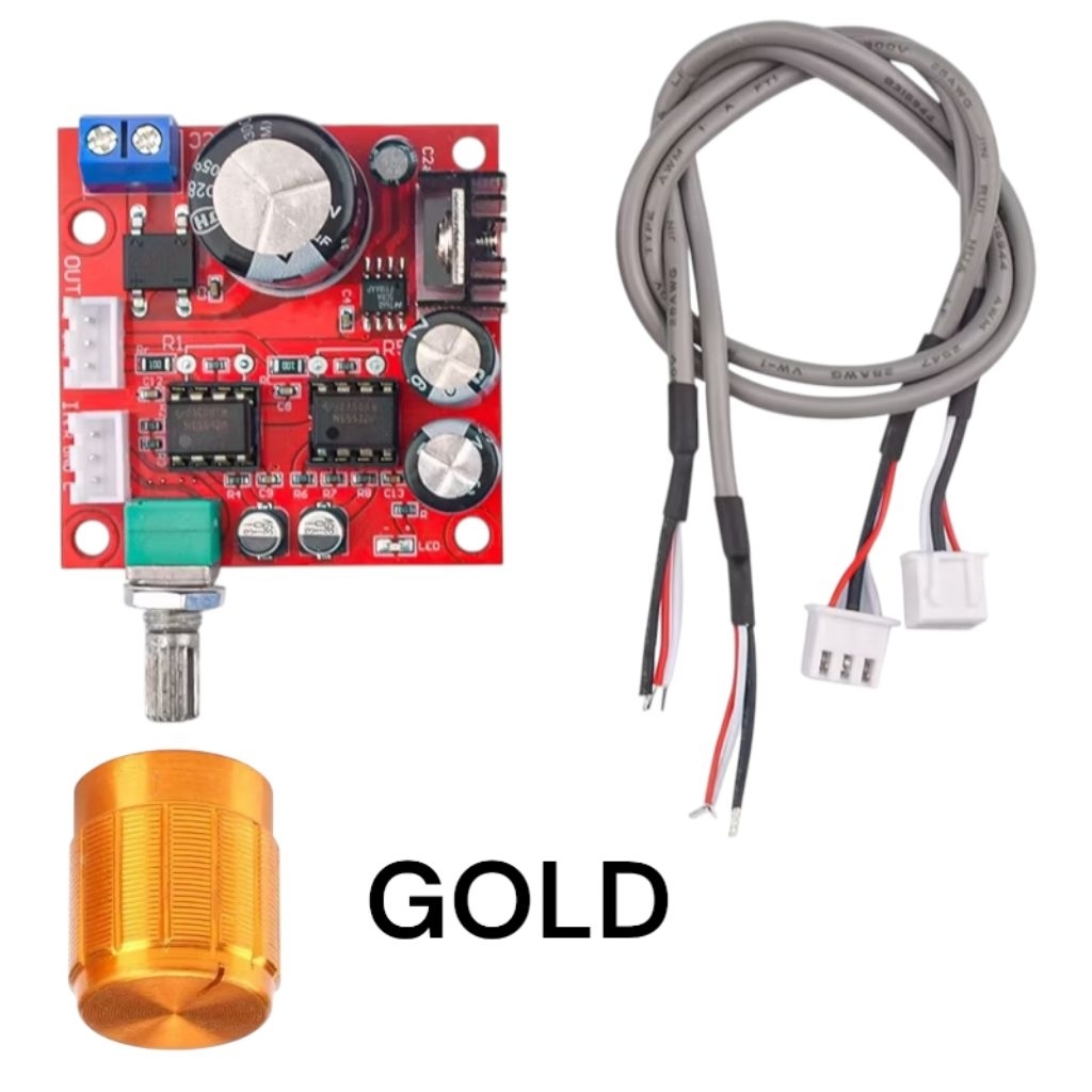 บอร์ดโมดูลขยายสัญญาณเสียง Powersupply Dual ne5532 AC5-16V DC6-24V