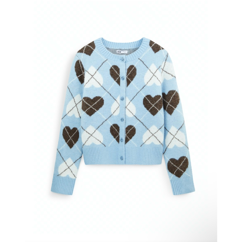 Allz เสื้อคาร์ดิแกนผู้หญิง ผ้าถักทอลาย