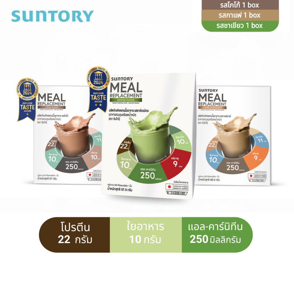 Suntory Meal Replacement 1 ซอง MRP ผลิตภัณฑ์ทดแทนมื้ออาหาร - อาหารควบคุมหรือลดน้ำหนัก