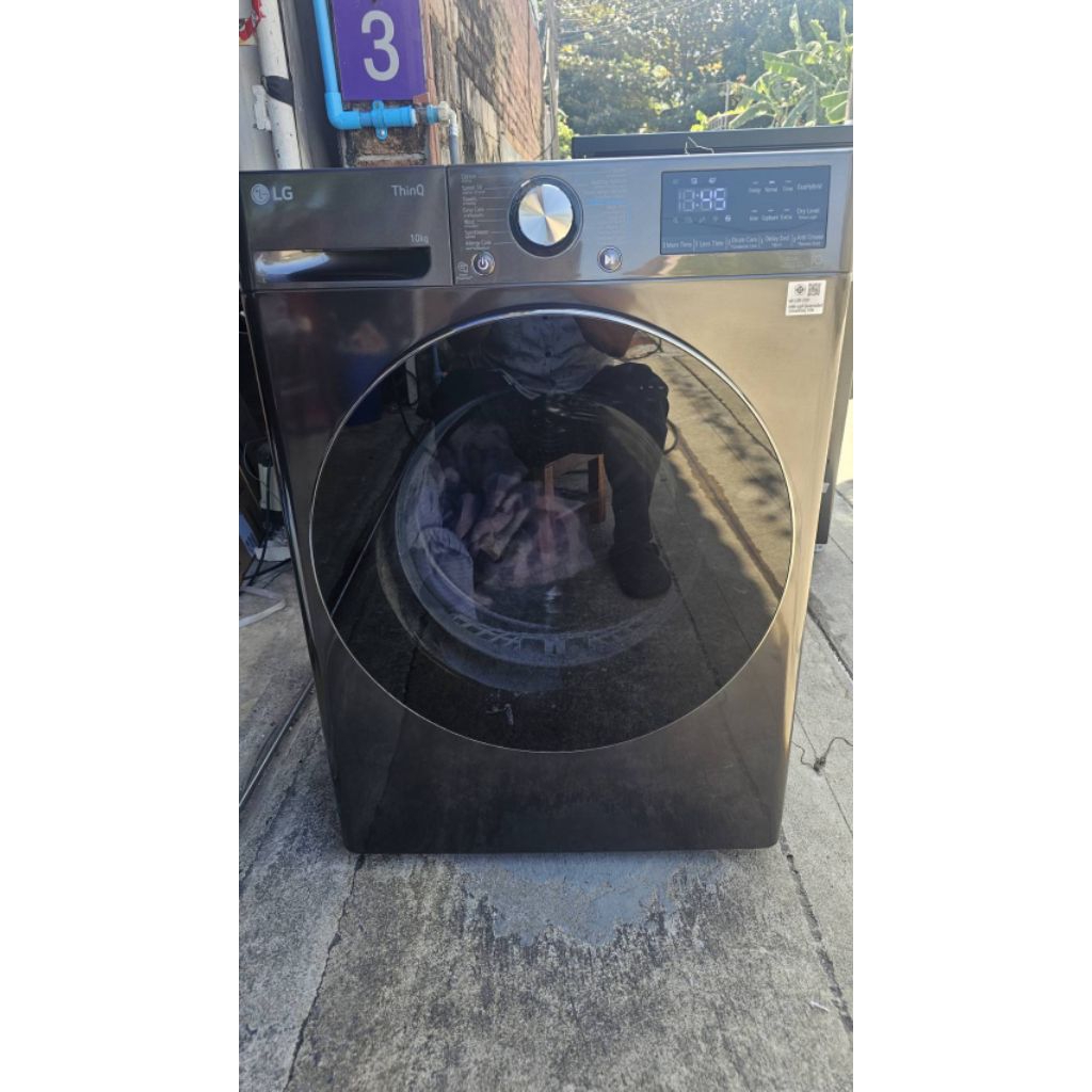 เครื่องอบผ้าฝาหน้า LG RV10VHP4B 10 กก. HEAT PUMP สีดำ ความจุ 10 kg เป็นสินค้าใหม่เกรด b มีตำหนิ(รอยบ