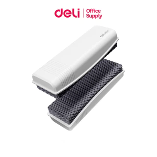 Deli แปรงลบกระดานไวท์บอร์ด ผ้าใย 3 มิติลบสะอาด เป็นแม่เหล็ก ลบลื่น ใช้งานได้ยาวนาน Whiteboard Eraser