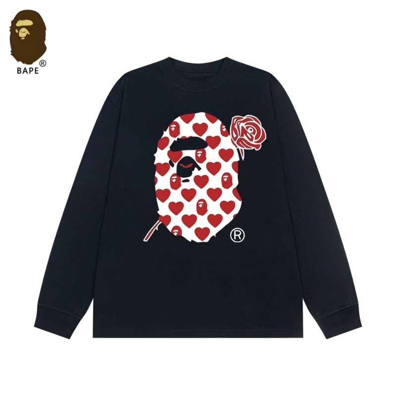 BAPE พร้อมส่ง/เสื้อสเวตเตอร์ BAPE เสื้อยืดแขนยาวเสื้อฉลาม