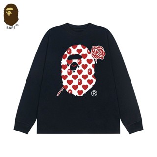 BAPE พร้อมส่ง/เสื้อสเวตเตอร์ BAPE เสื้อยืดแขนยาวเสื้อฉลาม