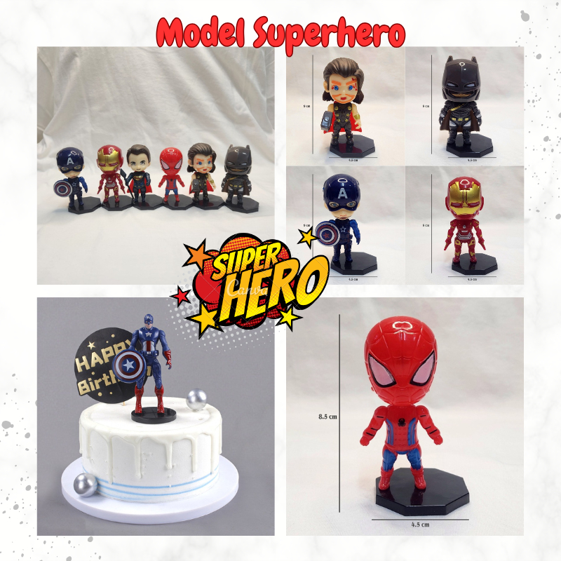 ตุ๊กตาแต่งเค้กโมเดลซุปเปอร์ฮีโร่ Hero // 🛒สินค้าพร้อมส่งนะคะ🛒