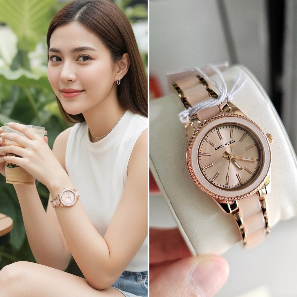 👑ผ่อน 0%👑 นาฬิกาข้อมือสุดเก๋ ANNE KL✩IN Women’s Resin AK/3212