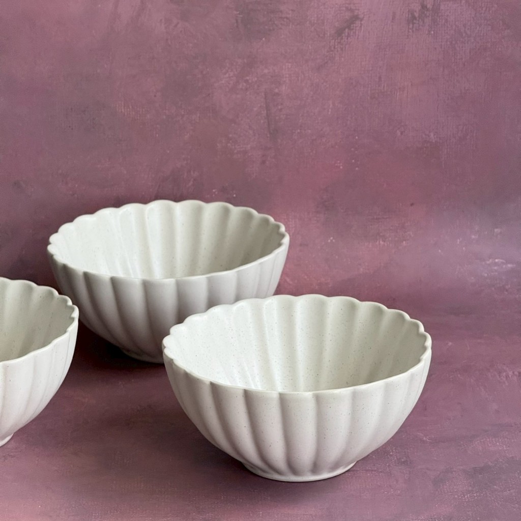 เซ็ตจานชามเซรามิค จานเซรามิค ชามเซรามิค ทรงดอกไม้ สีขาว Dinnerware set Plate Bowl – AT1CERAMIC ราคา ถูกที่สุด ดีลบีเคเค แกลเลอรีภาพที่ 4