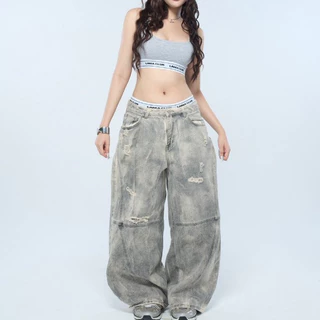 Ash Denim & Soft Ash กางเกงยีนส์ฟอก เอวกลาง ขนาดเอวกลาง สำหรับใส่เป็นเอวต่ำเพิ่ม 1 ไซส์
