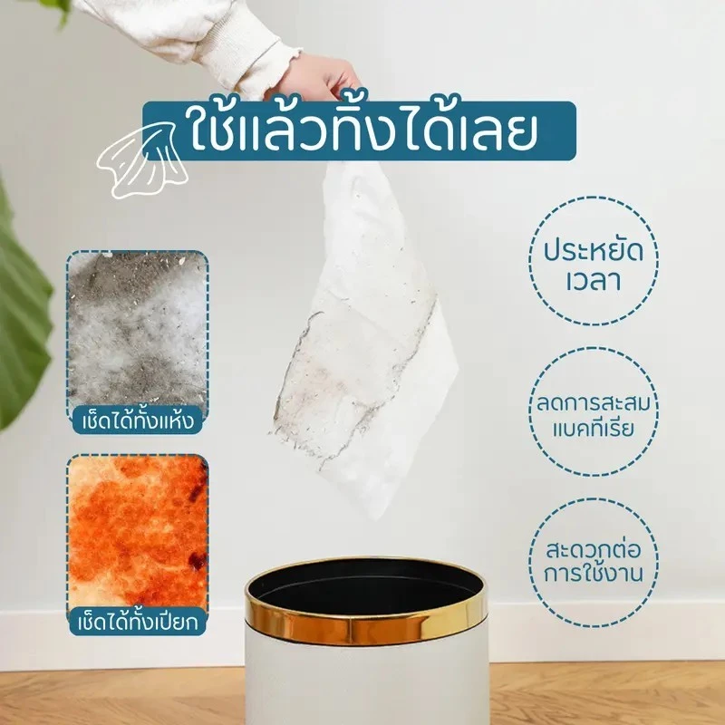✨ไม้ถูพื้นแบบใช้แล้วทิ้ง ดันฝุ่นได้ดี เปียก–แห้งในตัว ใช้งานง่าย ทำความสะอาดไว lazy mop ผ้าถูพื้นพร้อมใช้✨ thumbnail 3