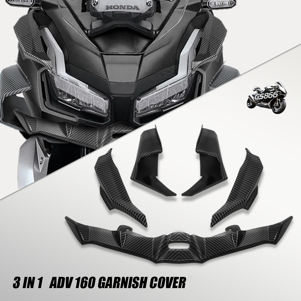 ชุดครอบไฟหน้าและครอบคิ้วกระจกข้าง Honda ADV 160 3 in 1 (3 ชิ้น) รถจักรยานยนต์แบบไดนามิก