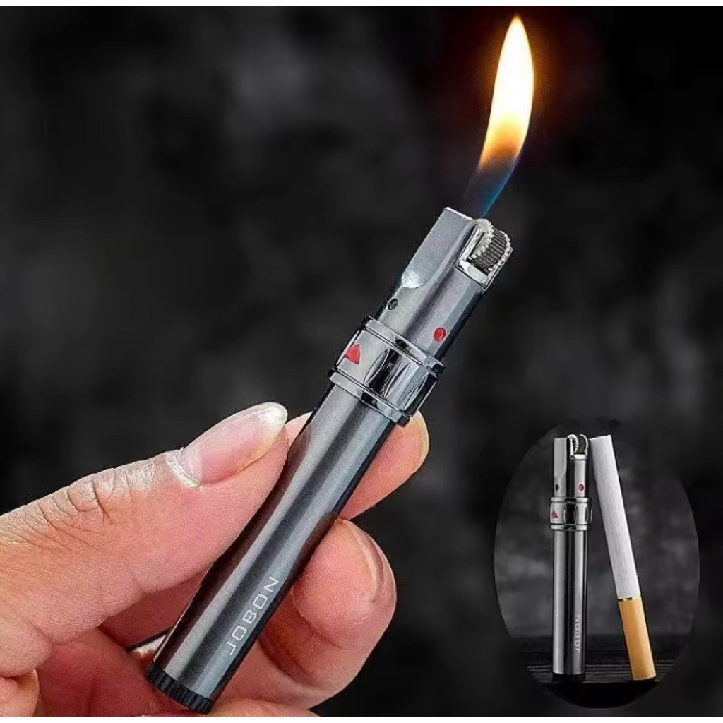 ไฟแช็ค Jobon(ไฟเปลวไม่ใช่ไฟลอย) สวยเรียบหรูขนาดเล็กพกง่าย เติมแก๊สได้ ไฟฟู่ ไฟแช็คแก๊สฟู่ ปรับระดับไ