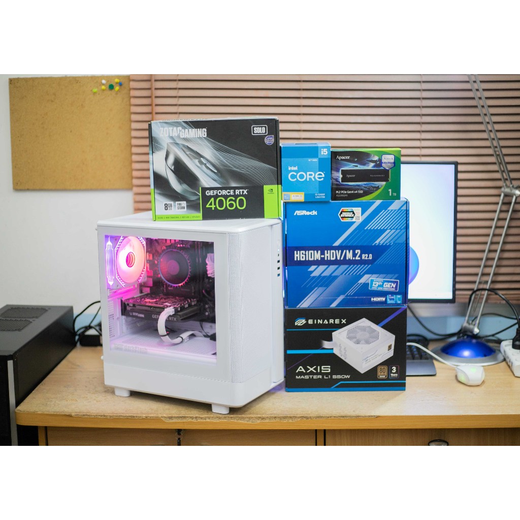 GAMING SET CORE I5-12400F Turbo 4.4GHz + ZOTAC RTX4060 8GB OC + SSD M.2 1TB (PCIe 4.0) + RAM 16GB มื