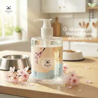 Washiワシ น้ำยาล้างจานสัตว์เลี้ยง สูตรอ่อนโยน ชามอาหาร ของเล่น ของใช้ สัตว์เลี้ยง สุนัข แมว