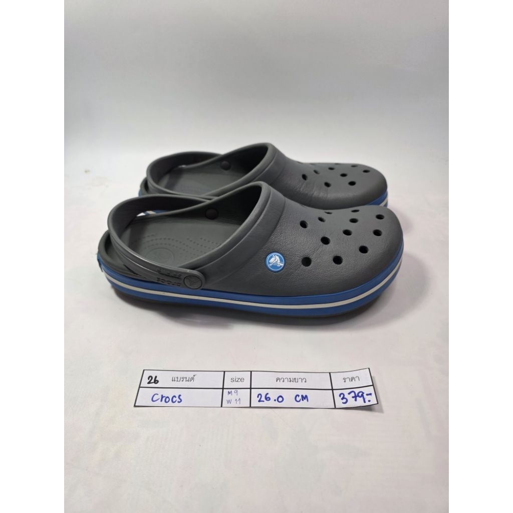 Crocs มือสอง ✅️✅️ sz.M9/w11 ยาว 26.0cm. สวย สภาพดี