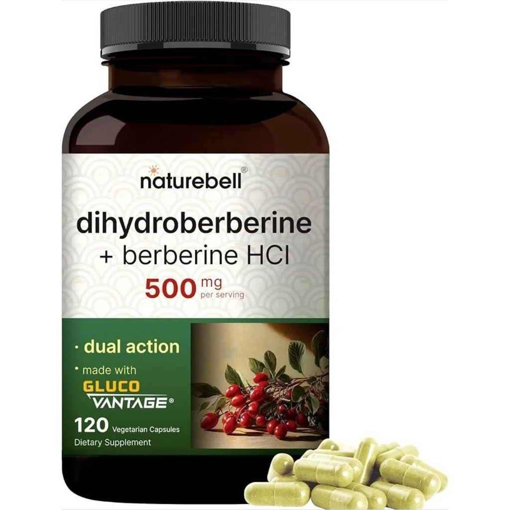✨️พร้อมส่ง✨️NatureBell Dihydroberberine with Berberine HCl 500mg, 120 Capsules
