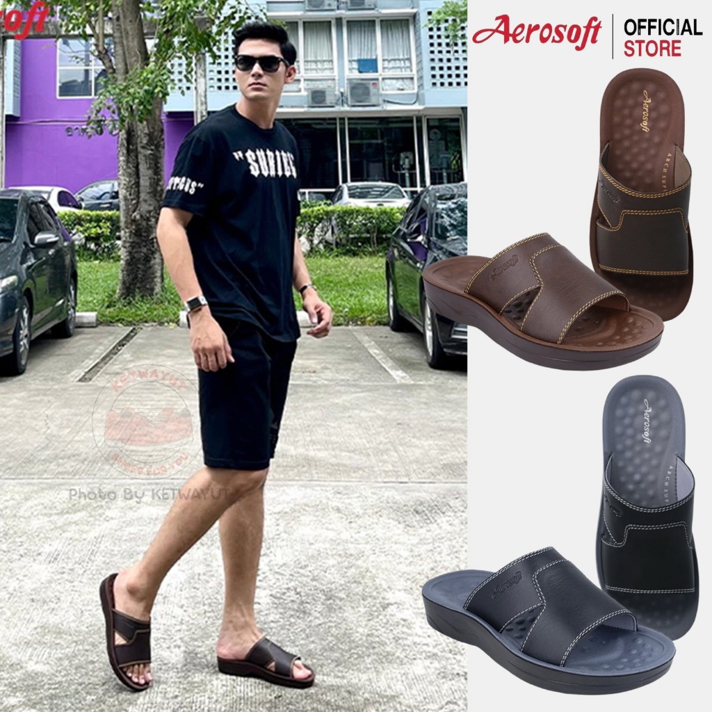 Aerosoft รองเท้าเพื่อสุขภาพ รองเท้าแตะแบบสวม แอโร่ซอฟ Extra Soft รุ่น SM3039