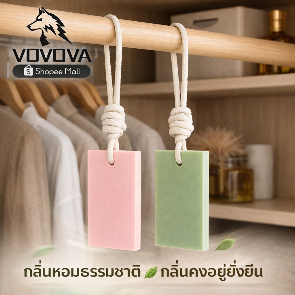 แผ่นหอมแขวนตู้เสื้อผ้า | กลิ่นธรรมชาติ | หอมยาวนาน | ดับกลิ่นอับ | ติดทนนาน