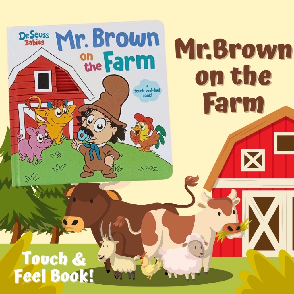 หนังสือ Mr.Brown on the farm (Touch and feel book) ภาษาอังกฤษ baby เด็กเล็ก สัมผัส