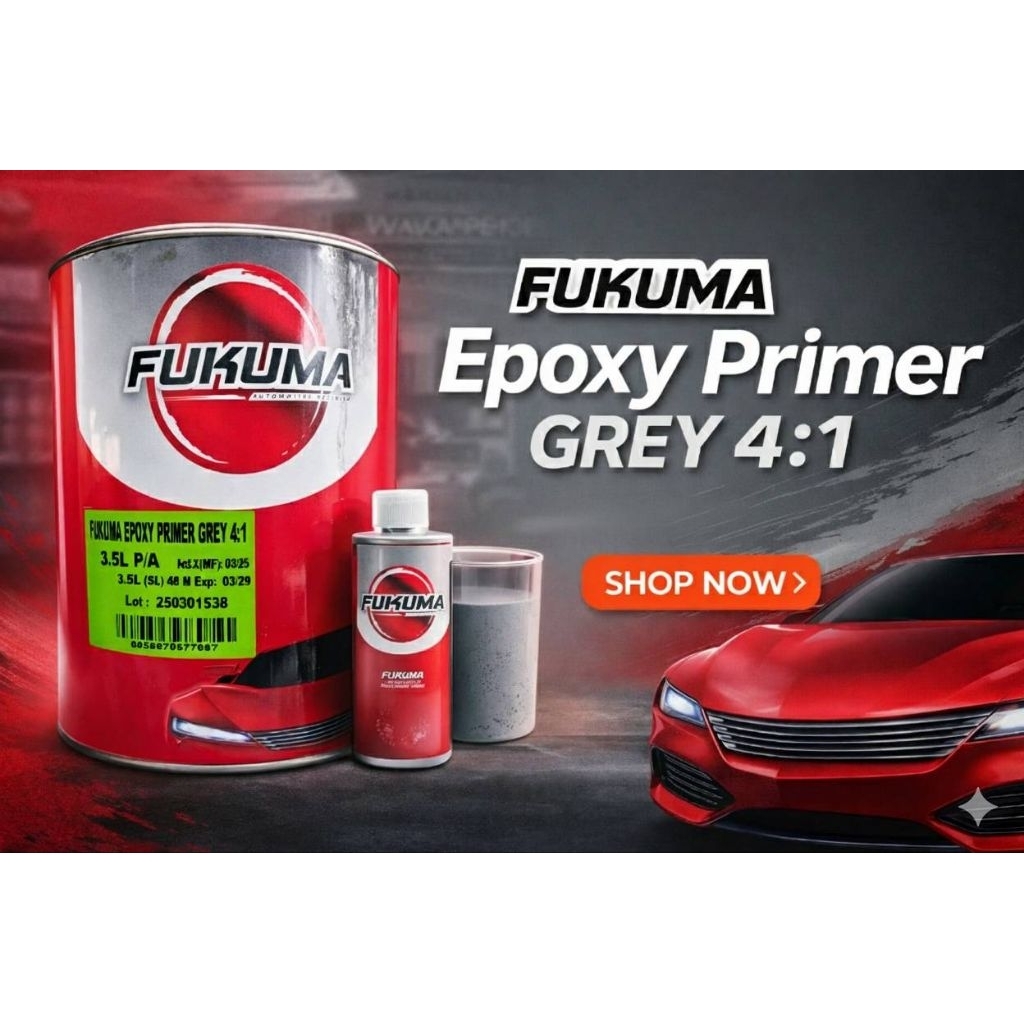 FUKUMA Epoxy Primer Gray 4:1 (สีรองพื้น Epoxy​ TOA FUKUMA​ 4:1)