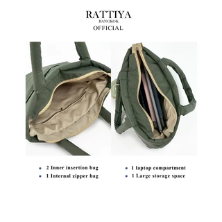 [RATTIYA BANGKOK] Marshmallow Daily / 4 colors กระเป๋านุ่มนิ่มผ้าFinnare210D ผ้ากันน้ำทั้งใบ น้ำหนักเบาพิเศษ สะพายไหล่