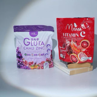 โปรคู่หู วิตามินซี+กลูต้าคามูซิงค์ 2ห่อ60ซอง